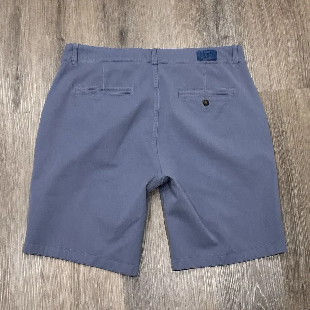 Mugsy Shorts Mens 35 Blue Marinas Stretch Chino Pockets 9